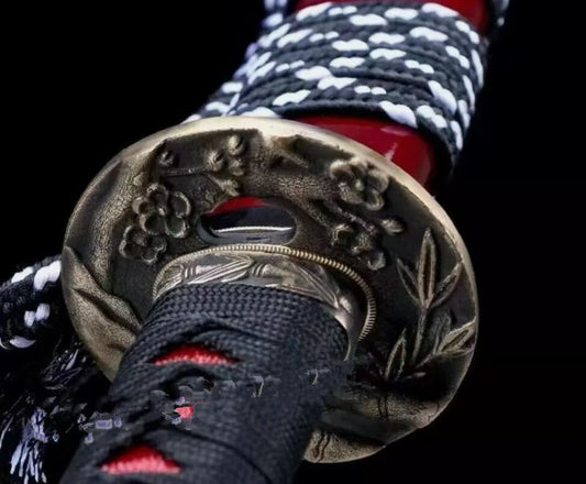 Authentic Katana swords full tang T10 steel Hitatsura clay tempered sharp battle ready can cut tree