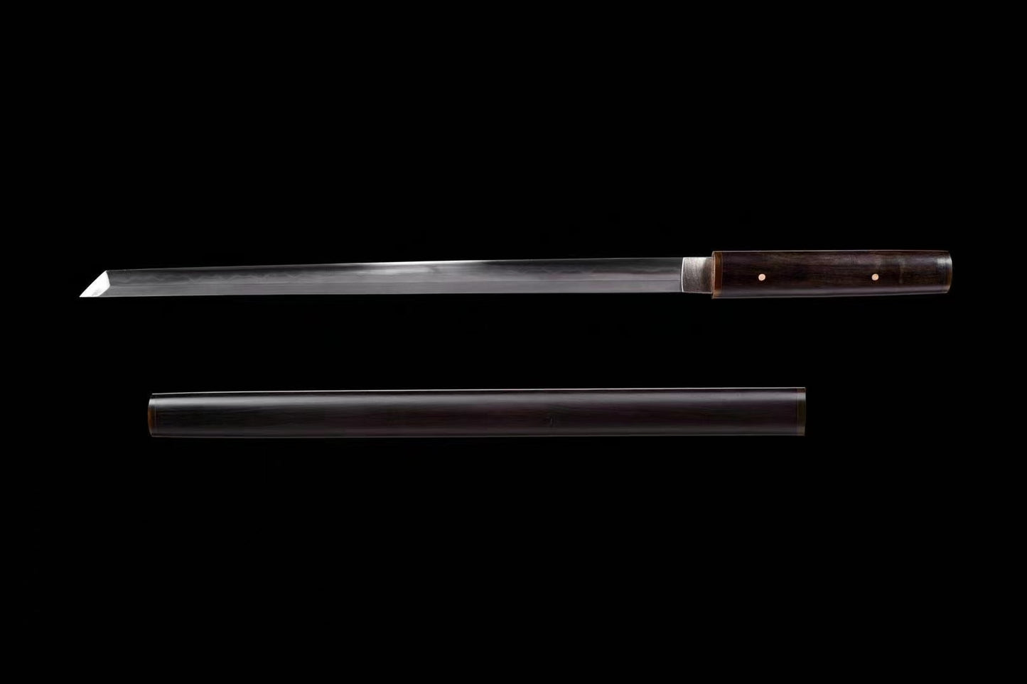 Ninja top quality Juhe Knife Sword folded pattern steel real hamon handcraft for practice collection