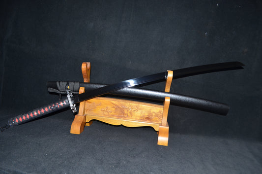 Bleach Ichigo Bankai Sword 1095 High Carbon Steel Alloy Tsuba Black Blade