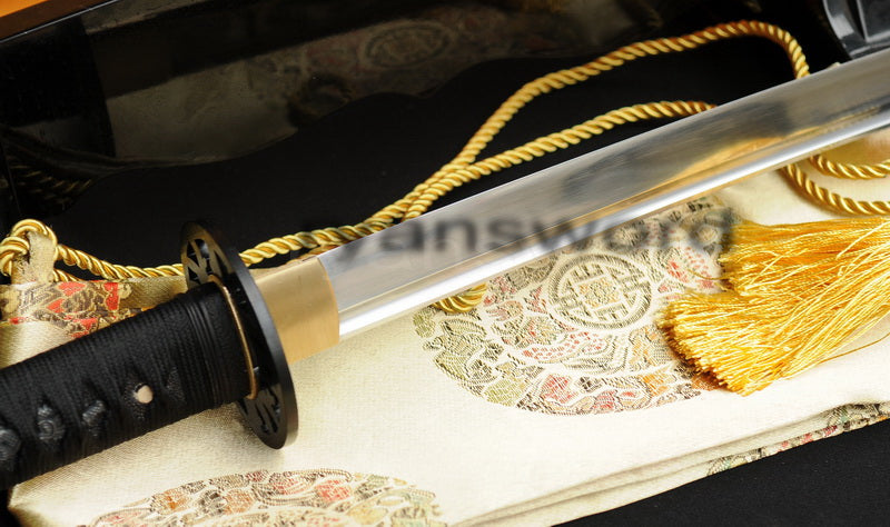 Katana Japanese sword for samurai 1095 High Carbon Steel black saya good for classical