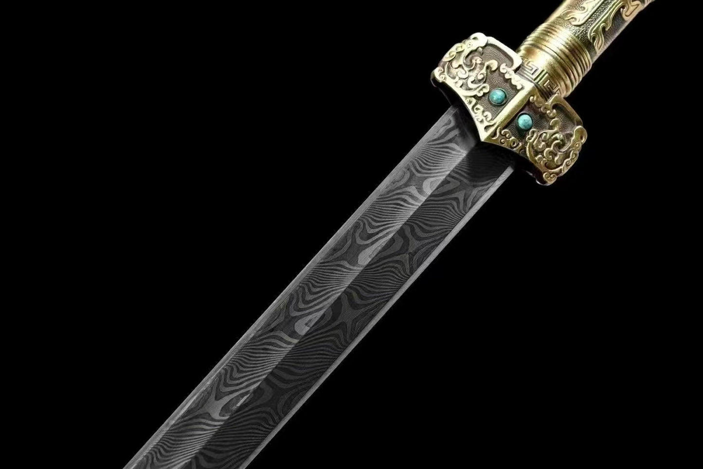 Chinese top quality Han Sword folded pattern steel handcraft best for collection