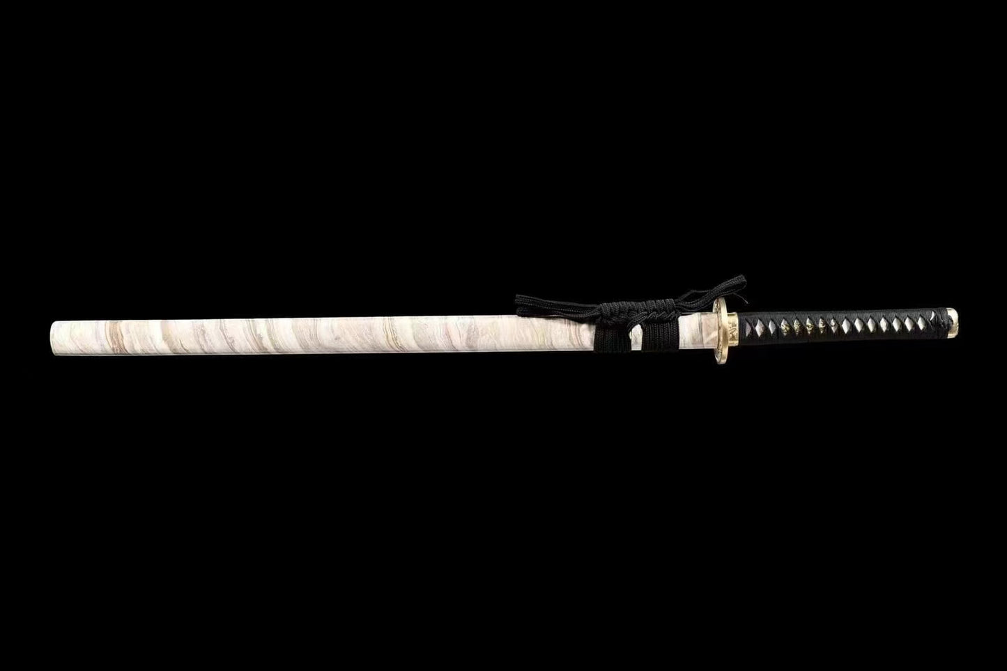Ninja top quality shining saya Juhe Knife Sword folded pattern steel real hamon blade handcraft forcollection