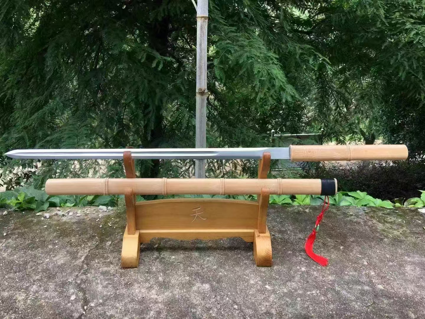 Phantom Bamboo Blade | 1095 High Carbon Steel Through-Hardened Ninjato