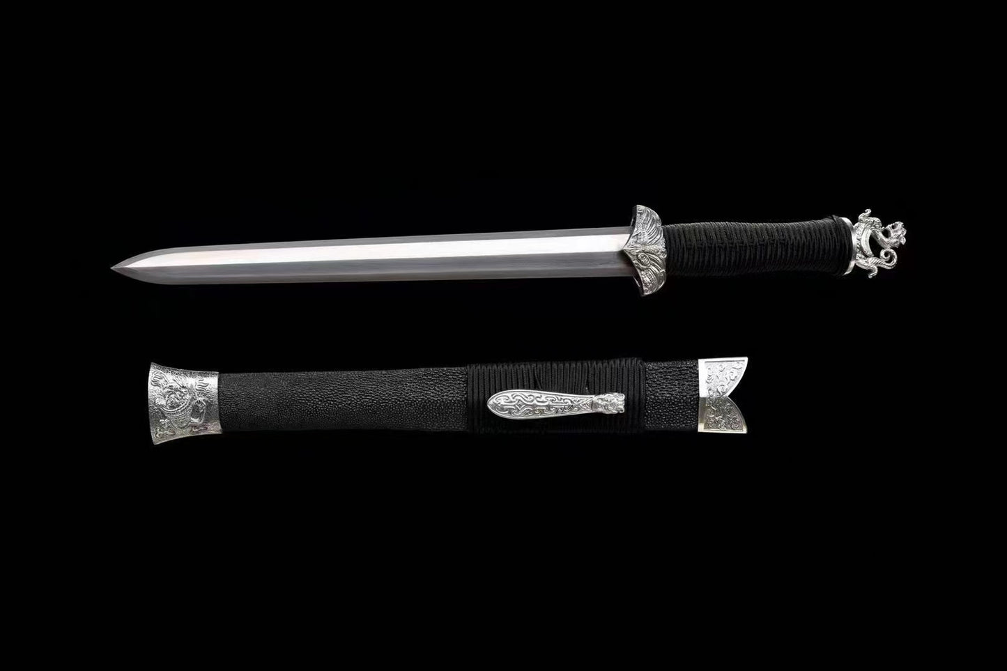 Chinese top quality small han Sword folded pattern steel handcraft best for collection