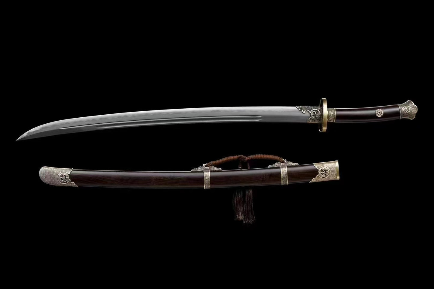 Chinese top quality Qin Dao Sword folded pattern steel handcraft best for collection