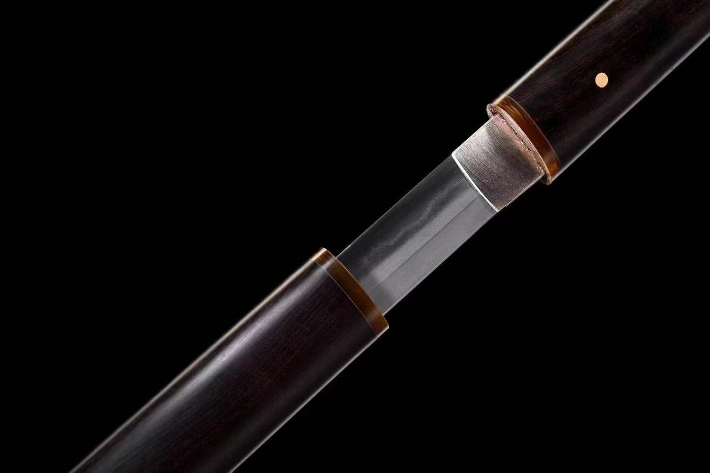 Ninja top quality Juhe Knife Sword folded pattern steel real hamon handcraft for practice collection
