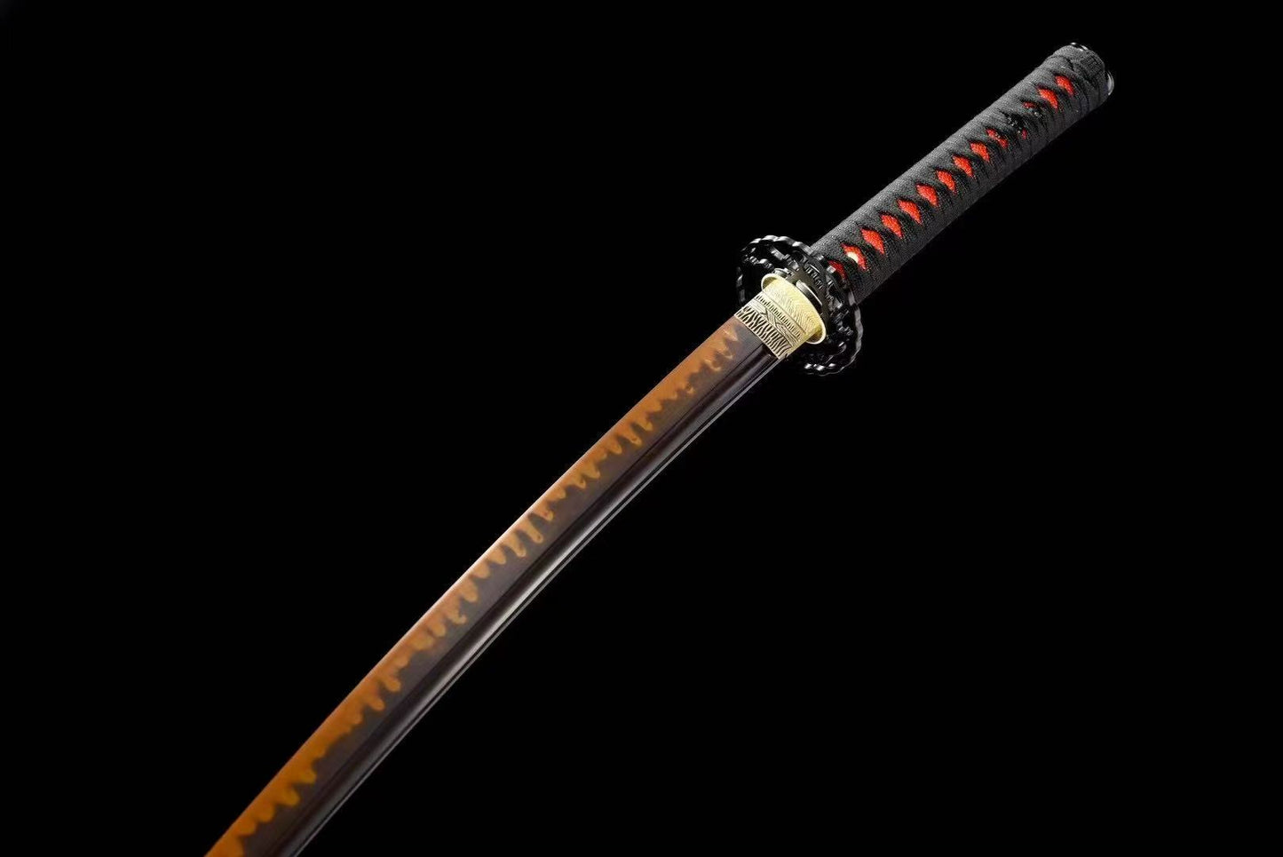 Authentic Katana swords full tang T10 steel clay tempered sharp battle ready can cut tree