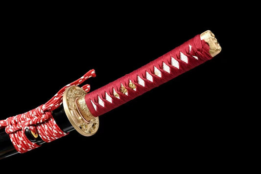 Authentic Katana swords full tang dragon tsuba T10 steel clay tempered sharp