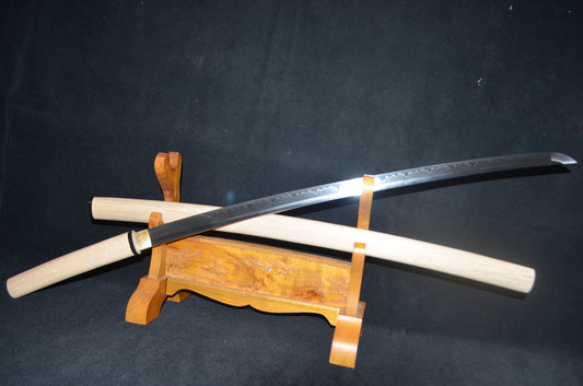 1095 high carbon steel clay tempered Full Tang Samurai Japanese Shirasaya Katana Sharp