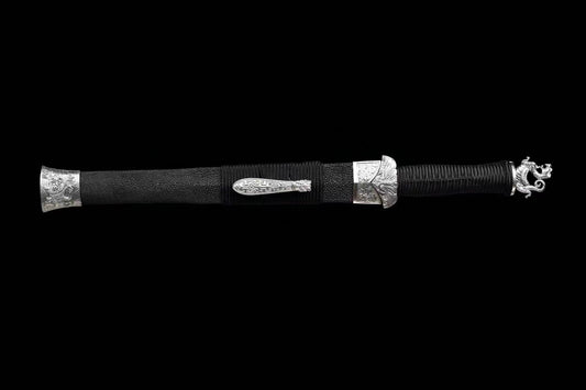 Chinese small han Sword folded pattern steel handcraft best for collection