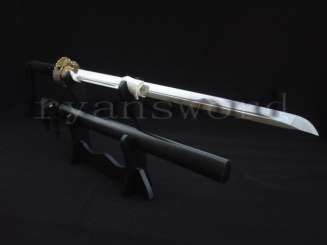 9260 Steel Ninja Japanese Sword Straight Blade Cut Bamboo full tang sharp