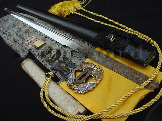 9260 Steel Ninja Japanese Sword Straight Blade Cut Bamboo full tang sharp