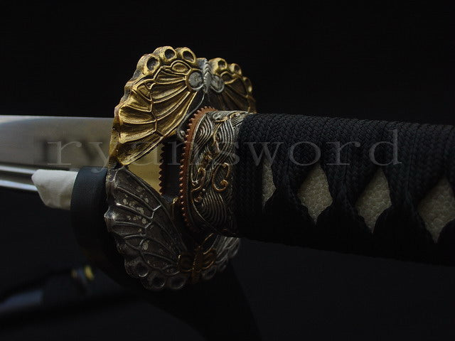 9260 Steel Ninja Japanese Sword Straight Blade Cut Bamboo full tang sharp