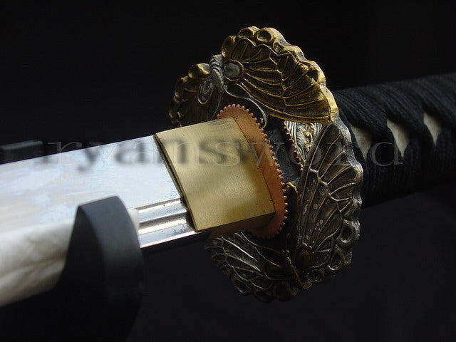 9260 Steel Ninja Japanese Sword Straight Blade Cut Bamboo full tang sharp