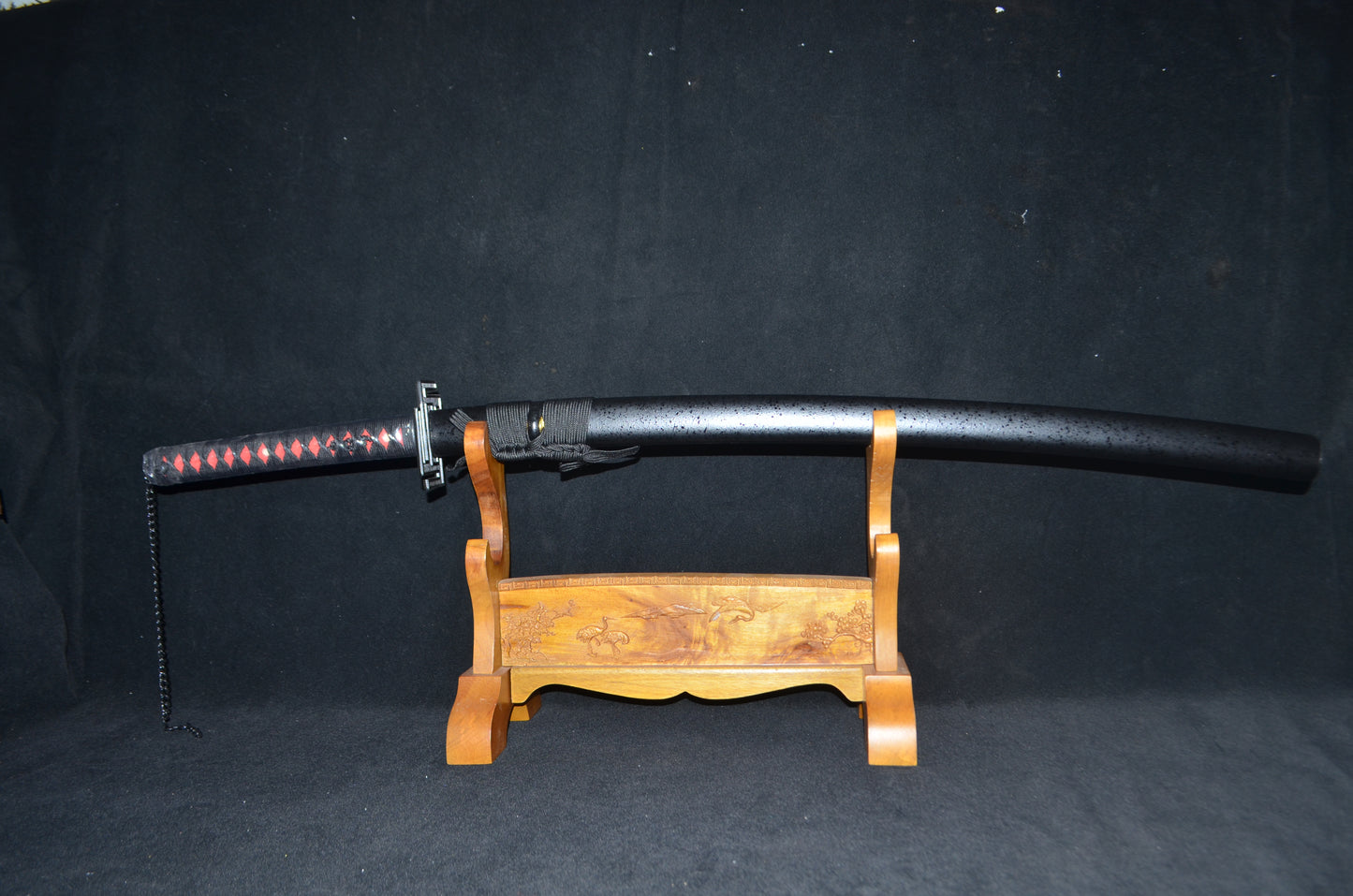 Bleach Ichigo Bankai Sword 1095 High Carbon Steel Alloy Tsuba Black Blade