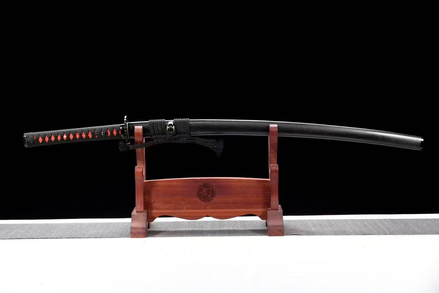 Authentic Katana swords full tang T10 steel clay tempered sharp battle ready can cut tree
