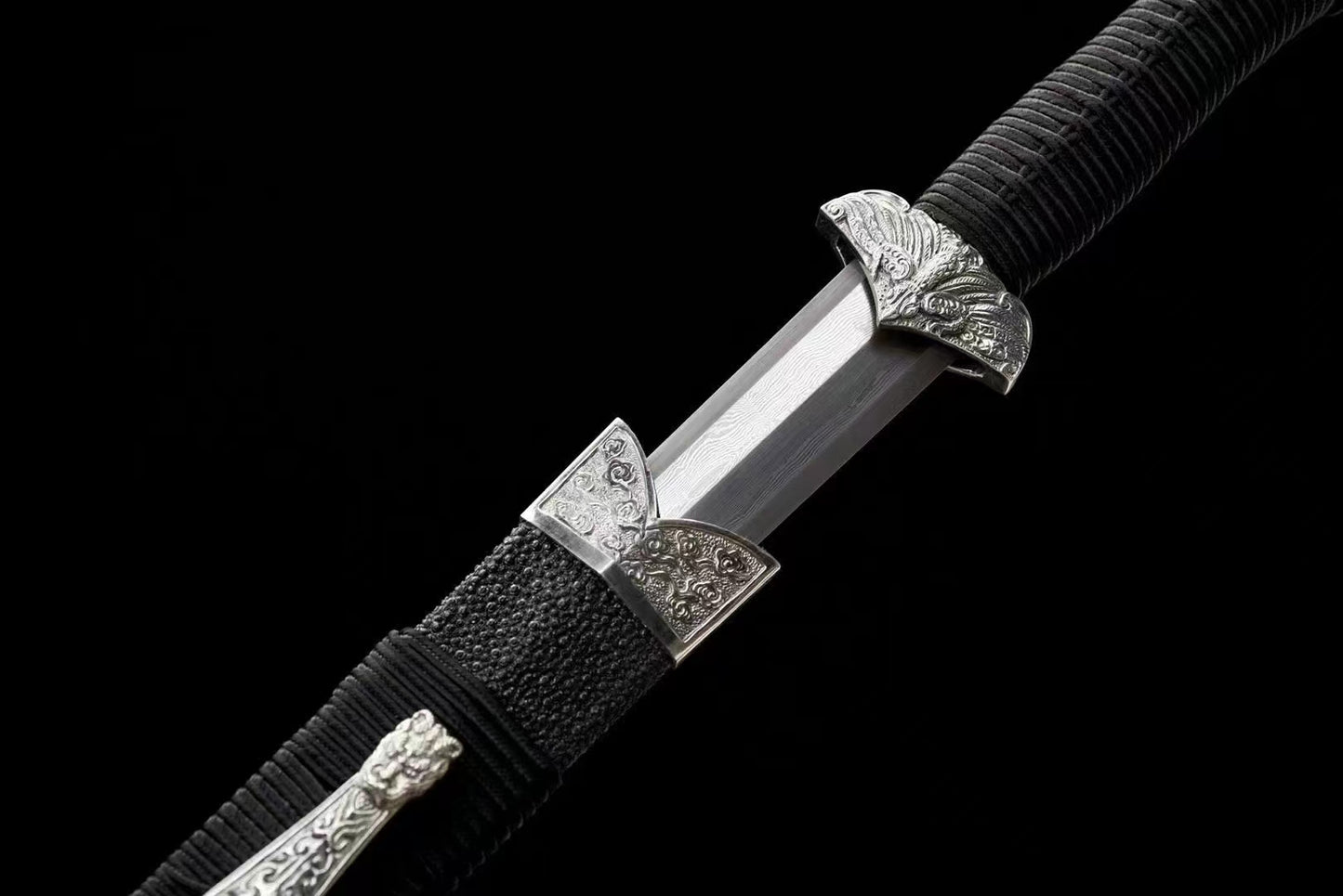 Chinese top quality small han Sword folded pattern steel handcraft best for collection