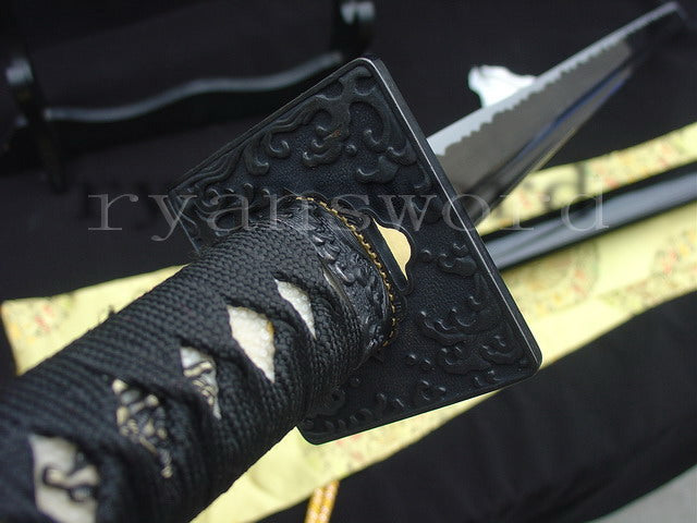 Straight Blade Ninja KIRIHA-ZUKURI Shape 1095 Carbon Steel Heavy Cutting full tang