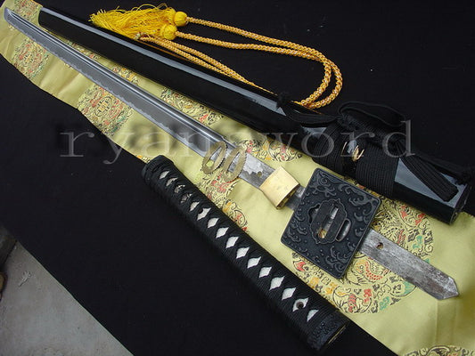 Straight Blade Ninja KIRIHA-ZUKURI Shape 1095 Carbon Steel Heavy Cutting full tang