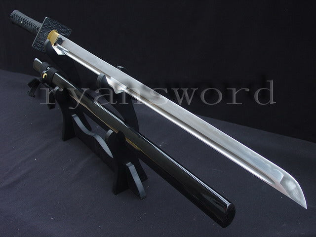 Straight Blade Ninja KIRIHA-ZUKURI Shape 1095 Carbon Steel Heavy Cutting full tang