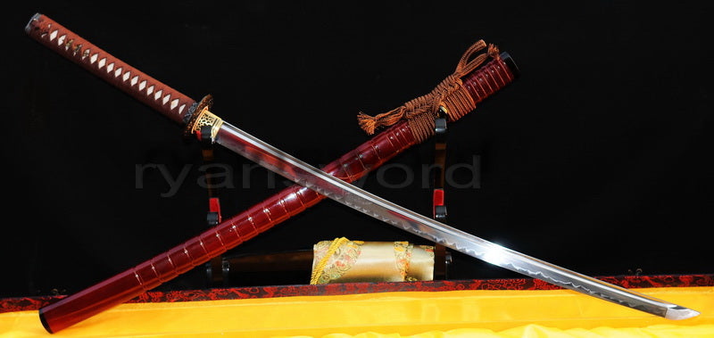 T10 Steel Clay Tempered Katana japanese sword for samurai battle ready