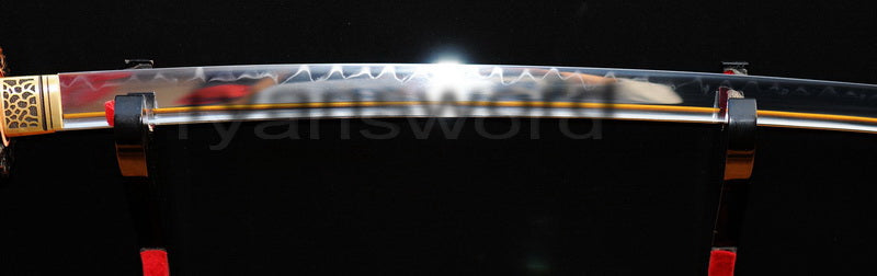 T10 Steel Clay Tempered Katana japanese sword for samurai battle ready