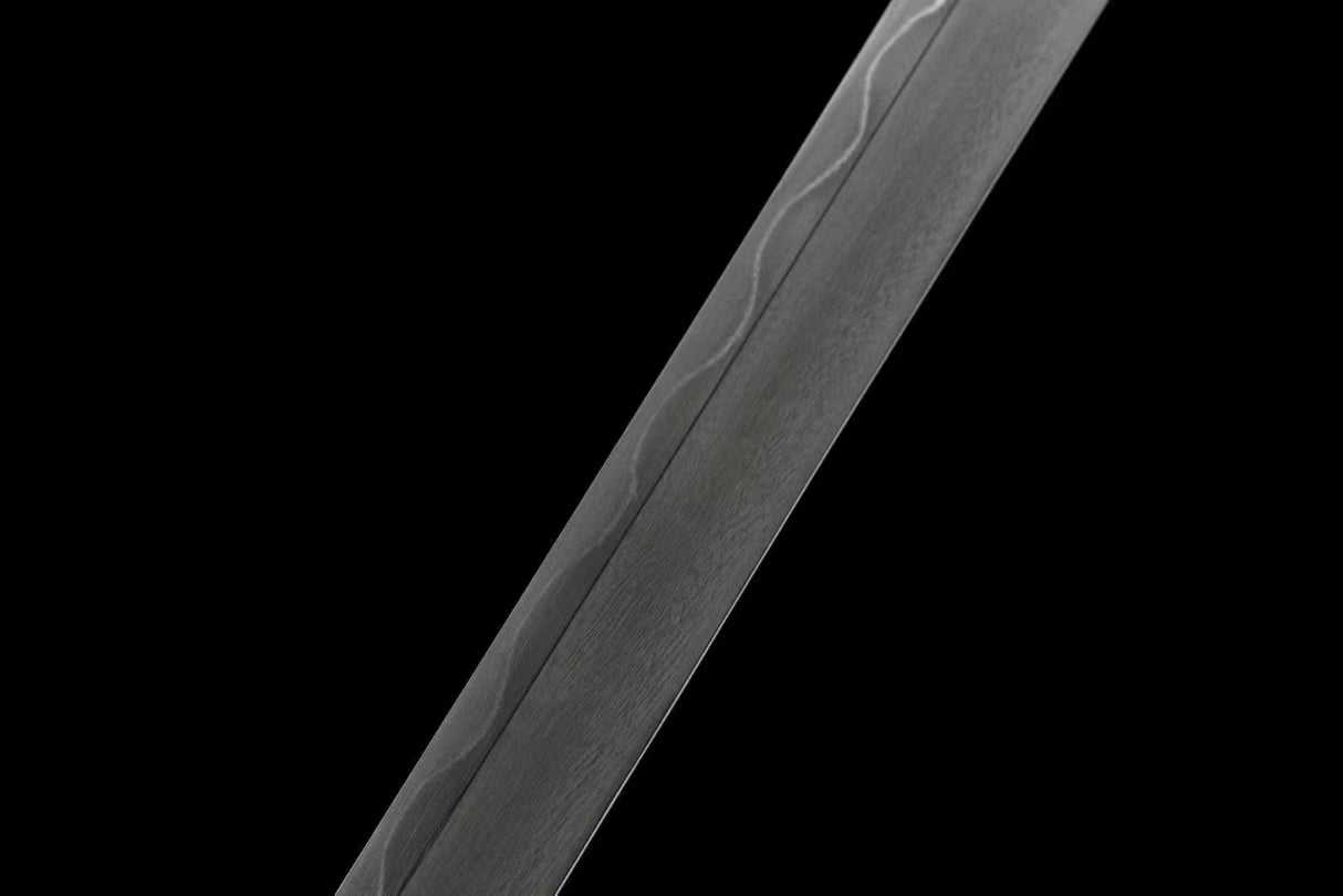 Ninja top quality shining saya Juhe Knife Sword folded pattern steel real hamon blade handcraft forcollection