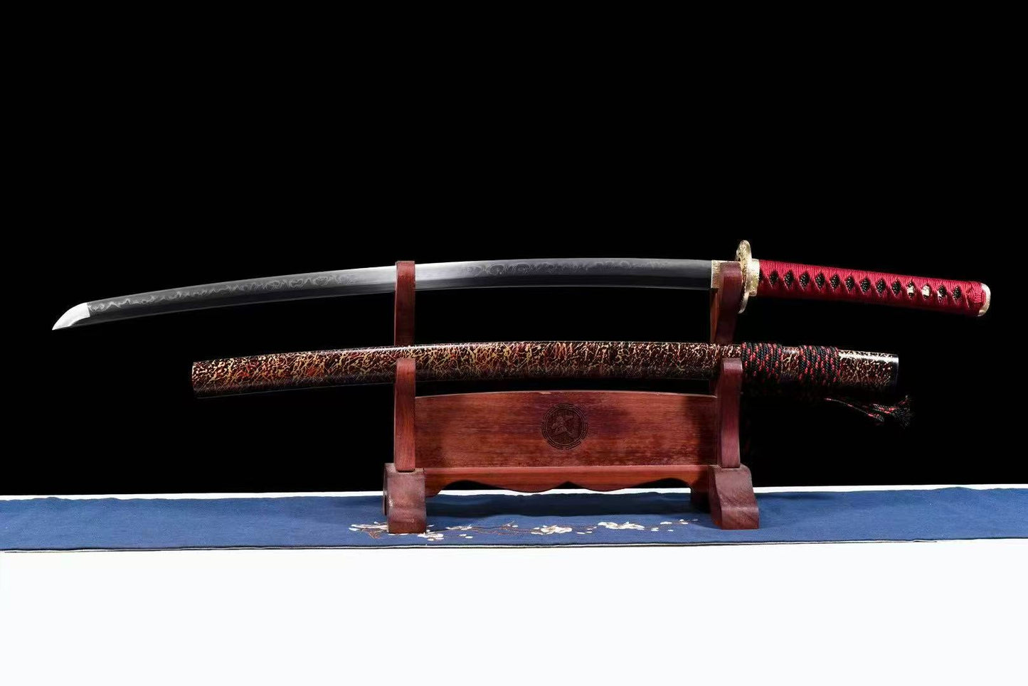 Authentic Katana swords full tang T10 steel Hitatsura lay tempered sharp battle ready can cut tree