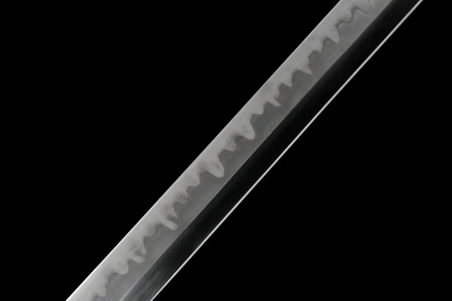 Ninja top quality shining saya Juhe Knife Sword folded pattern steel real hamon blade handcraft forcollection