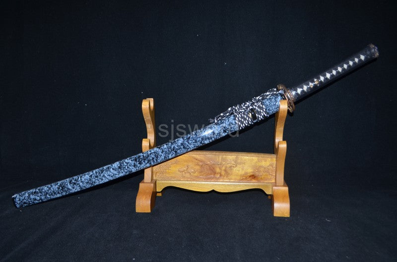 Authentic japanese samurai katana sword full tang T10 steel clay tepmered blade