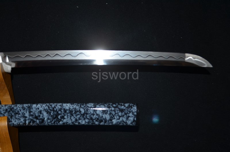 Authentic japanese samurai katana sword full tang T10 steel clay tepmered blade