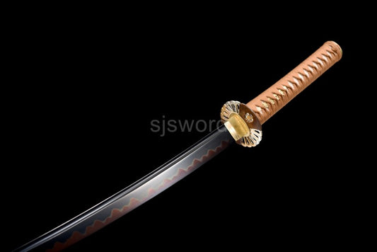 Bronze Fang Katana – Clay Tempered T10 Steel with Real Hamon, Precision Hand Polish