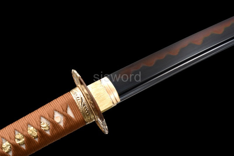 Bronze Fang Katana – Clay Tempered T10 Steel with Real Hamon, Precision Hand Polish