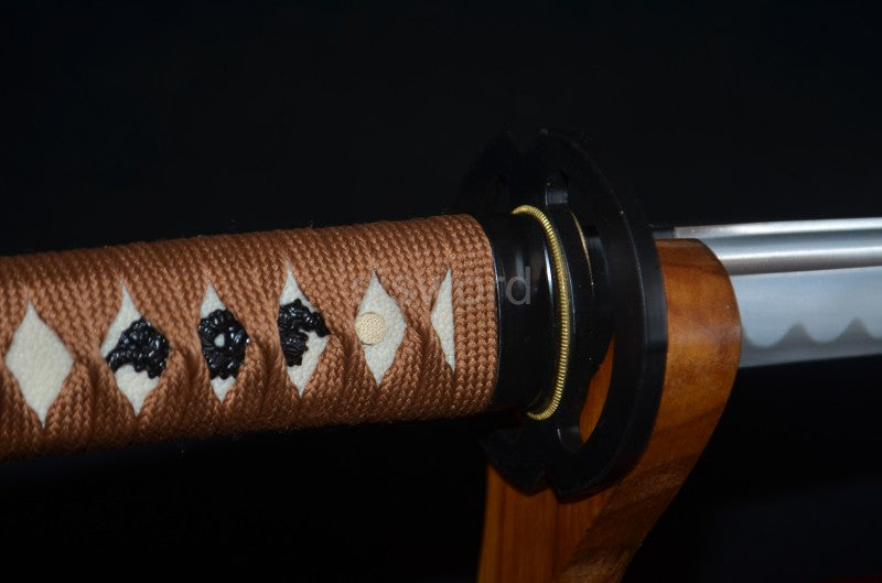 Ironhowl Fang Katana – Clay Tempered Manganese Steel Sword for Practical Use
