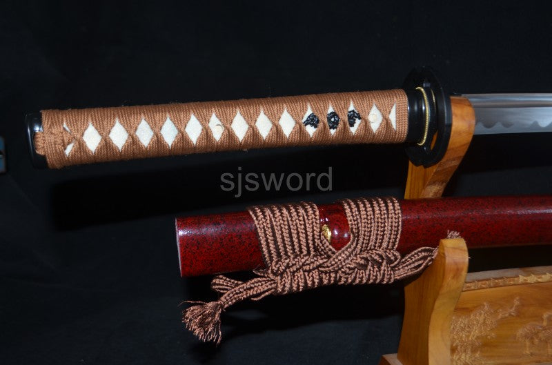 Ironhowl Fang Katana – Clay Tempered Manganese Steel Sword for Practical Use