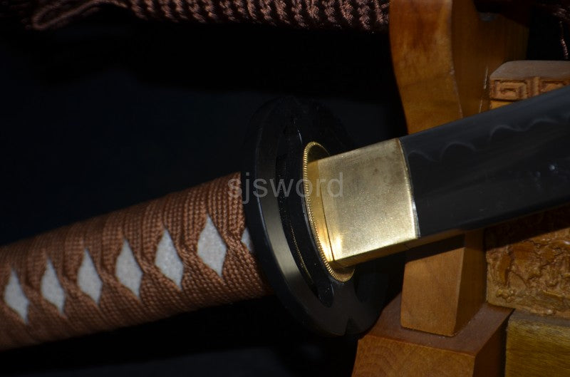 Bronze Fang Katana – Clay Tempered T10 Steel with Real Hamon, Precision Hand Polish