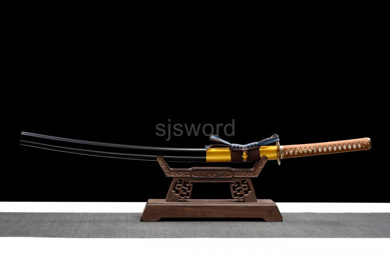 Bronze Fang Katana – Clay Tempered T10 Steel with Real Hamon, Precision Hand Polish