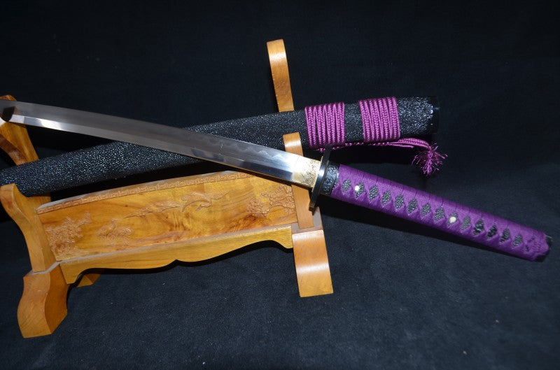 Honsanmai Sword Clay Tempered T10 Folded Japanese Samurai Katana sharp rayskin full wrapped  saya