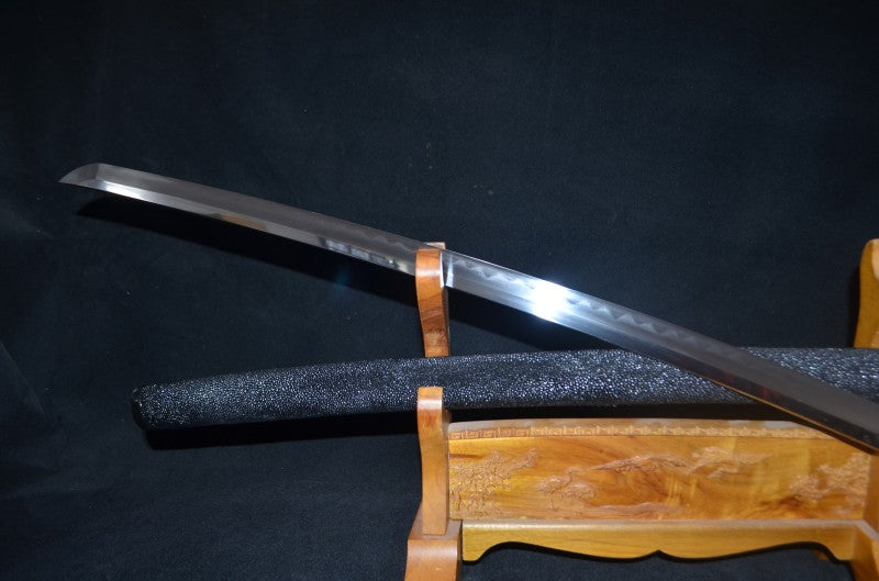 Honsanmai Sword Clay Tempered T10 Folded Japanese Samurai Katana sharp rayskin full wrapped  saya