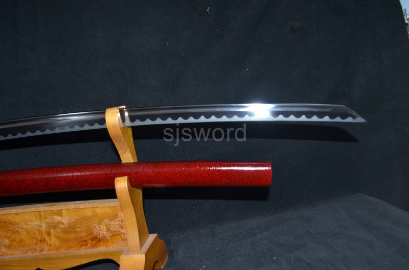 Ironhowl Fang Katana – Clay Tempered Manganese Steel Sword for Practical Use