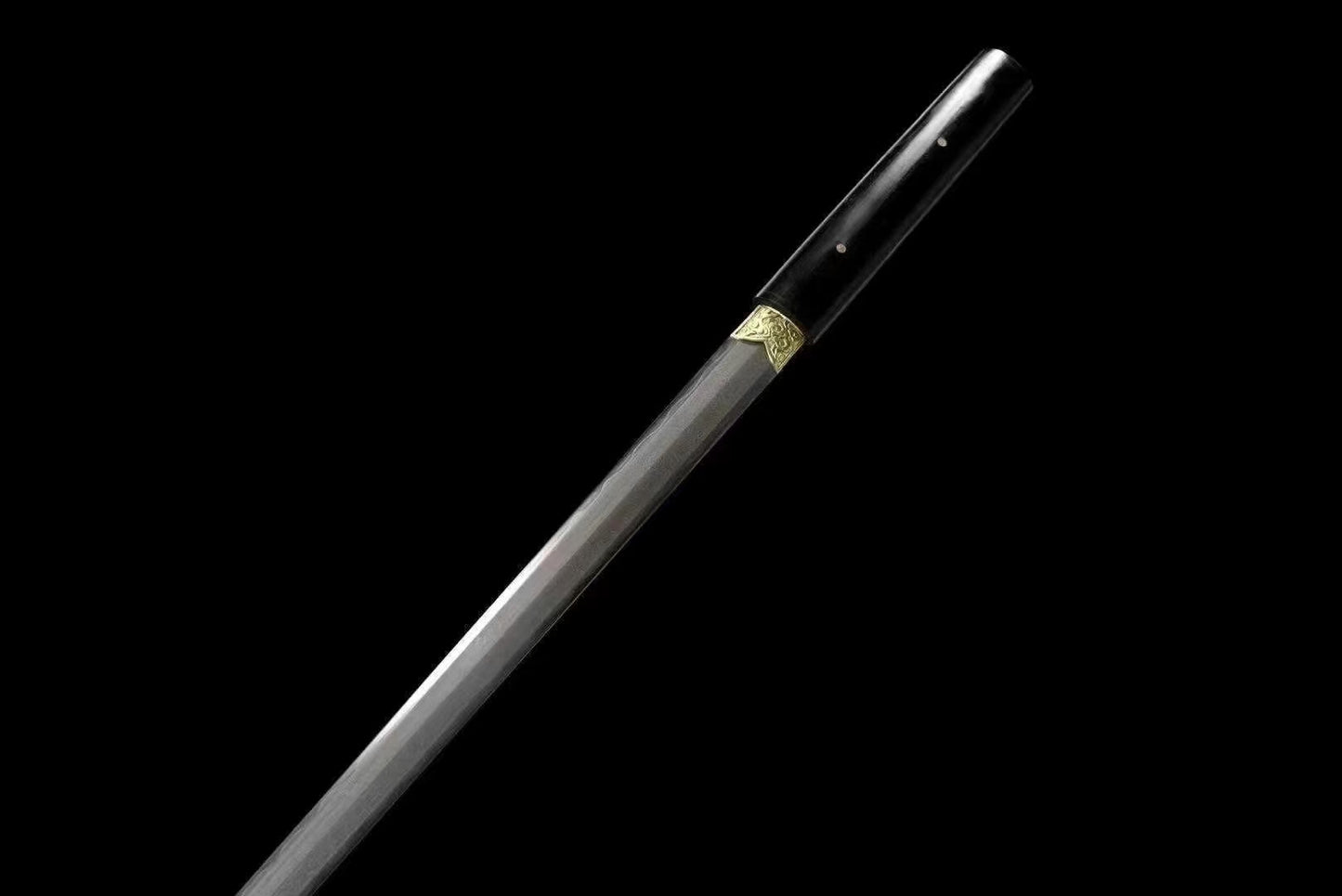 Ninja top quality shining saya Juhe Knife Sword folded pattern steel real hamon blade handcraft forcollection