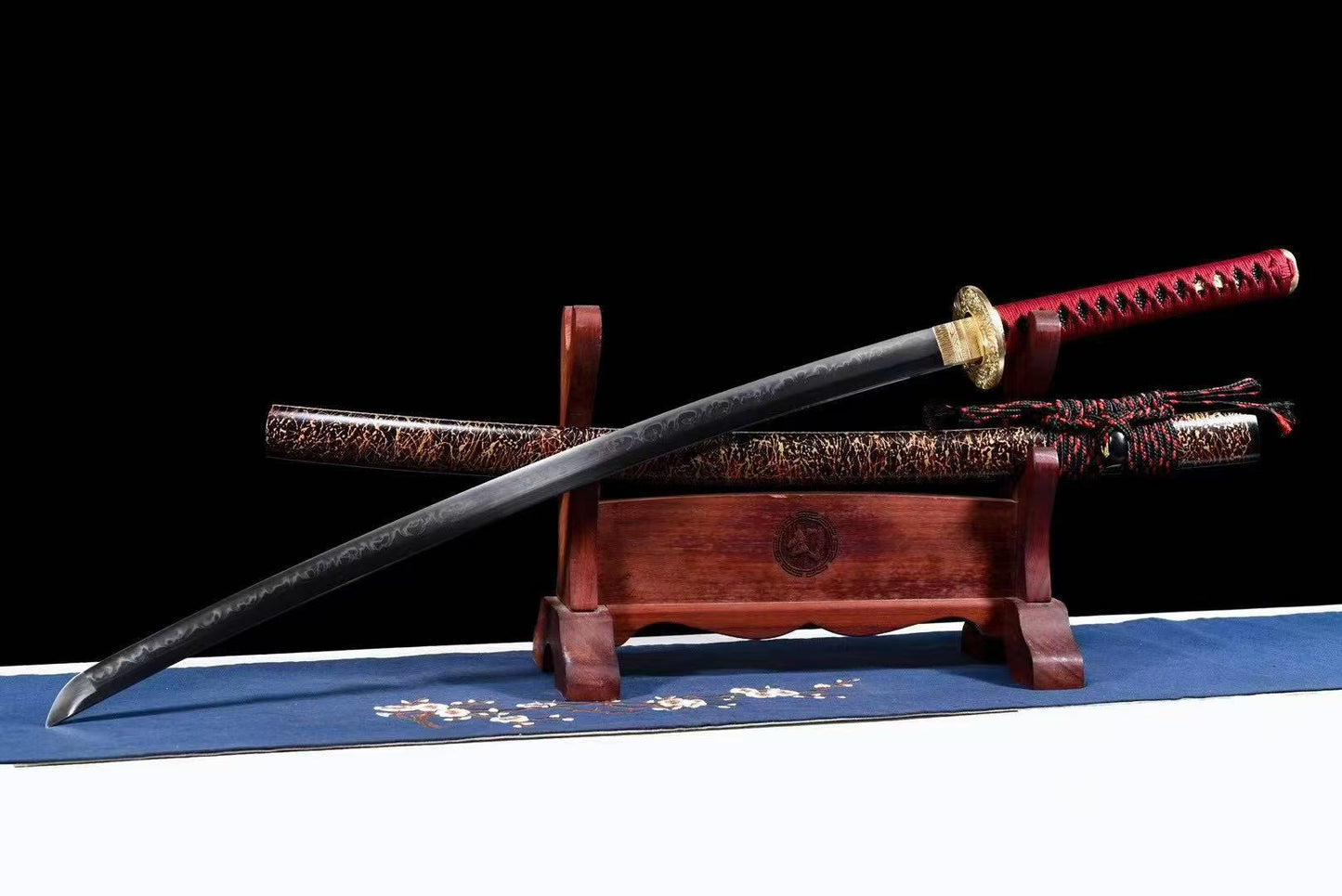 Authentic Katana swords full tang T10 steel Hitatsura lay tempered sharp battle ready can cut tree