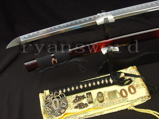 Katana 1095 High Carbon Steel tsuba full tang sharp japanese sword