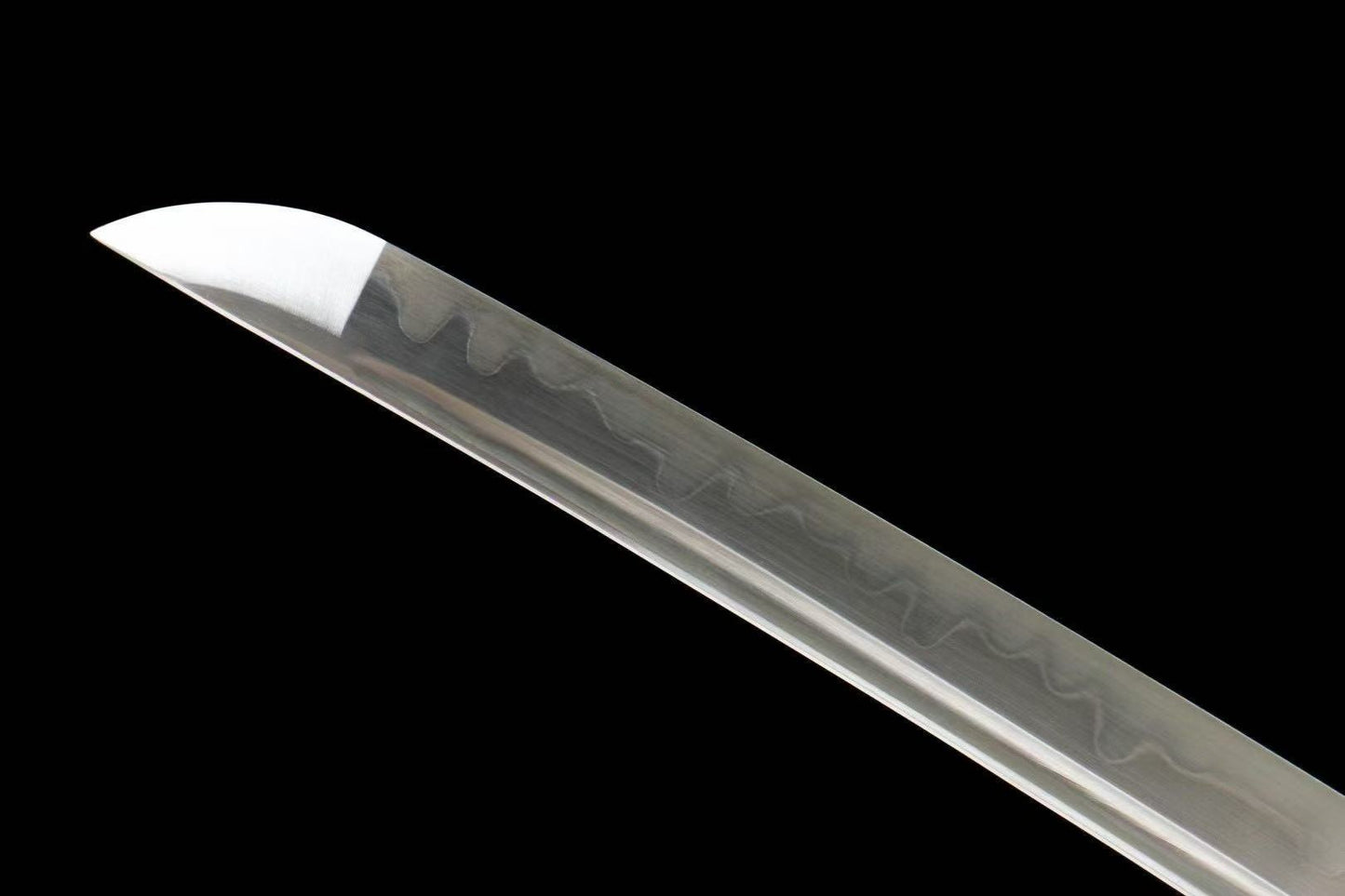 Katana Japanese Sword Shirasaya 1095 Steel Clay Tempered Mirror polished full tang battle ready