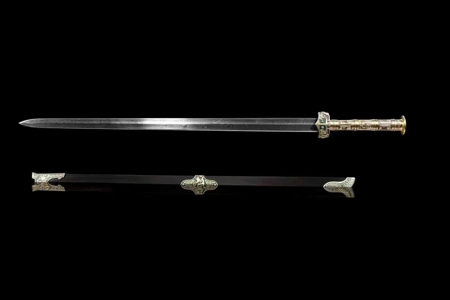 Chinese top quality Han Sword folded pattern steel handcraft best for collection