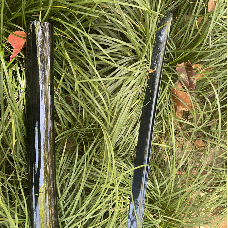 Obsidian Edge – Handmade Full Tang Katana | 1095 High Carbon Steel | Black Blade & Scabbard | Razor Sharp