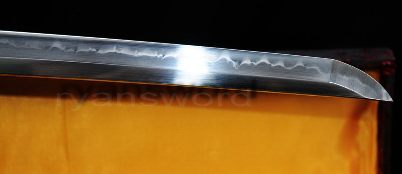 1095 high carbon Steel Clay Tempered Katana Copper Tsuba full tang sharp