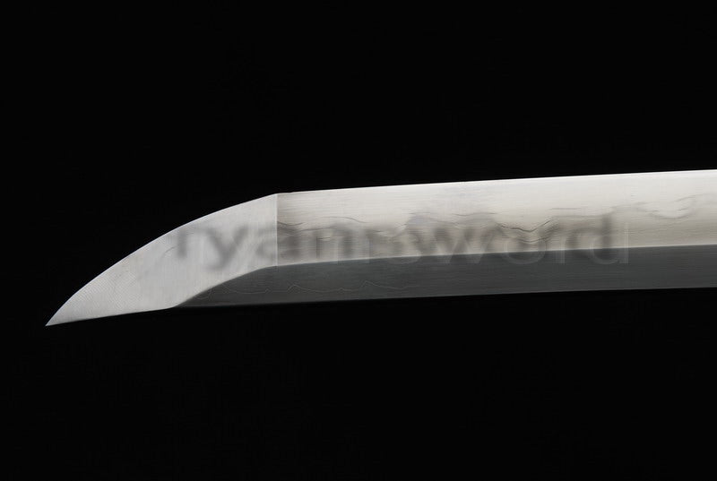 Katana 1095 High Carbon Steel silver plated tsuba full tang sharp battle ready blade