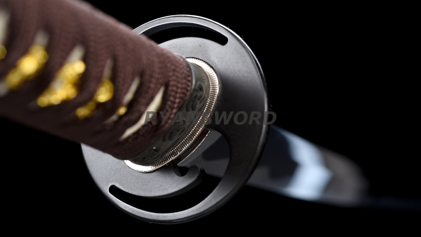 Japanese Katana 2 Piece Set 1095 High Carbon Steel+Folded Steel