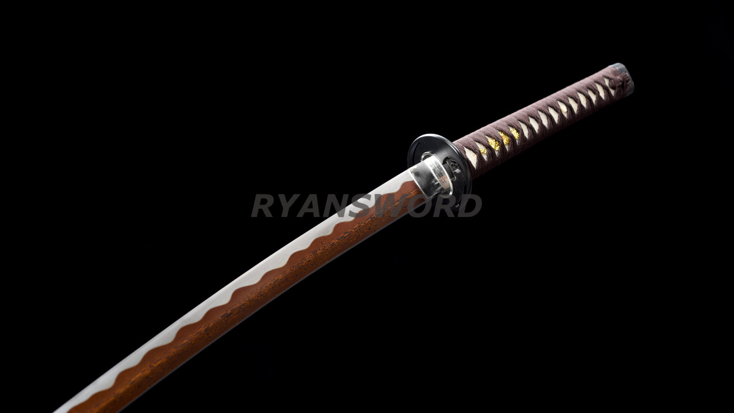 Japanese Katana 2 Piece Set 1095 High Carbon Steel+Folded Steel